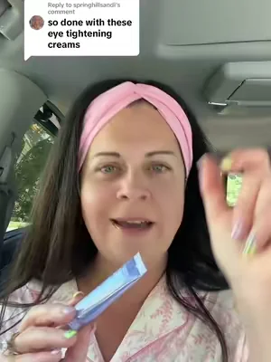 Replying to @springhillsandi This makes a huge difference on my eyebags, and I love that I can wear it under makeup. Results will vary. #DarkCircles #Eyebags #UnderEyebags #PuffyEyes #MatureSkin 