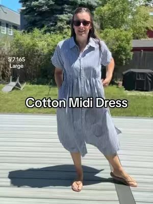 Your throw on and go cotton midi dress #cottondress #mididress #dresses