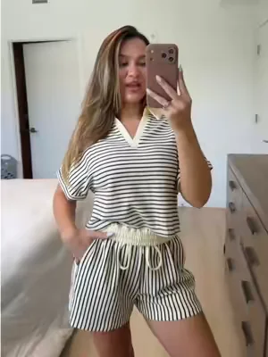 The most adorable, affordable, and comfyyyyy throw on and go 2pc set for summer !! #dealsforyoudays #eurosummer #loungeset #womensfashion #womensloungewear @Cicy Bell shop 