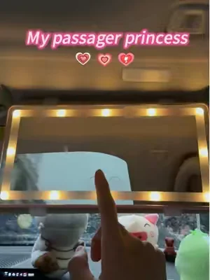 JOYTUTUS Car Sun Visor Vanity Mirror with 3 LED Lights USB Rechargeable 1500mAh Battery Touch-Sensitive Control Dimmable Bicolor Lighting for Enhanced Makeup Routine #passengerprincess #passengerseat #mirror #passengerprincess💅🏽 #fypシ゚viral