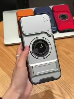 Shockproof Magnetic Case with Slide Camera Lens Protector For iphoe17 16 15 1413 and SamsungGalaxyS25S24S23S2 2S21UltraPlusRotatingRingHold er.#samsunggalaxyphonecase #CaseMagneticoGalaxyProteccionCompleta#accesorios
