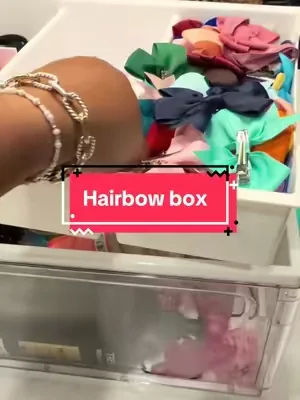 && it’s so sturdy!! Needed this!! #blackkidshairstyles #kidshairstyles #hairbowstorage #hairbox #bowstorage 