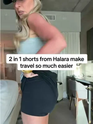 Halara high waisted 2-in-1 yoga shorts — the best of both worlds with a flowy overlay on top and biker shorts underneath complete with built-in pockets. Comfortable, flattering, and perfect for workouts, walks, travel days, or just running errands. Even better, they come in a bundle pack so you get two pairs for less #halara #yogashorts  #halarashorts #DealsForYouDays #halarafabric @Halara @Halara_official thank you for gifting this to try 