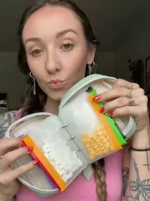 practical pill case organizer that’s actually big enough! #pillcase #supplements #medication #dealsforyoudays #tiktokmademebuyit 