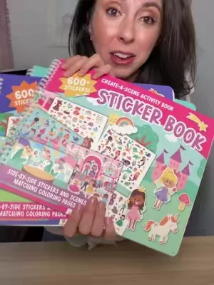 These are the best for a road trip with toddlers.   ##HadleyDesigns##HadleyStickerBook###dealsforyoudays##toddlerlearning ##stickerbook