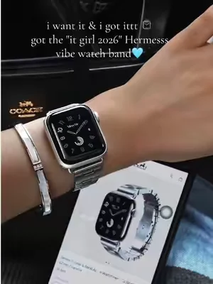 This brushed silver band makes your Watch look instantly more expensive.#smartwatch#watchband#missair #iwatch#fyp#TikTokShopDealsforYouDays#SummerWins#wristband#DealsForYouDays#gold#silver#affordable#fashion#giftidea #tiktokmademebuyit #bracelet