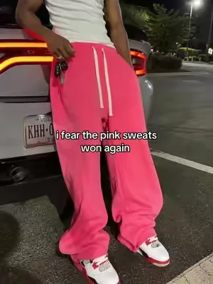 parking lot fit, loud pants, still clean #pinksweats #stackedpants #baggysweats #fitcheck #baggypants 