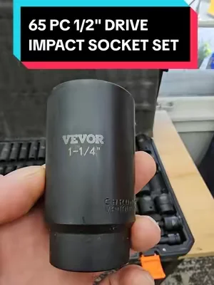 VEVOR 65 PC IMPACT SOCKET SET, DEEP AND SHALLOW, STANDARD AND METRIC, RACHET, WOBBLE, EXTENSIONS AND ADAPTER IN A CASE, 6 POINT. #tools #tiktokshopcreatorpicks #socketset #summervibes #dealsforyoudays @VEVOR Store @CreatorCollab_Mabel @Haidee_Collab 