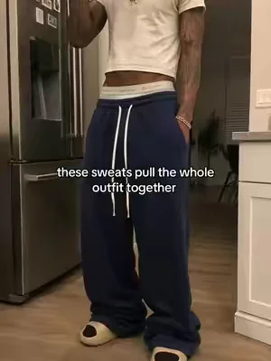once the pants sit right, nothing else gotta do much #baggysweats #sweatpants #baggypants #fitcheck #mensfashion 