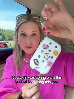 Not me already thinking about back-to-school accessories This might be the cutest thing I've found for my daughter's book bag. The Crocs case + hand mist combo is adorable and actually useful too. #BackToSchool #BookBagEssentials #handsanatizer #handsanitizerholder #BackpackAccessories