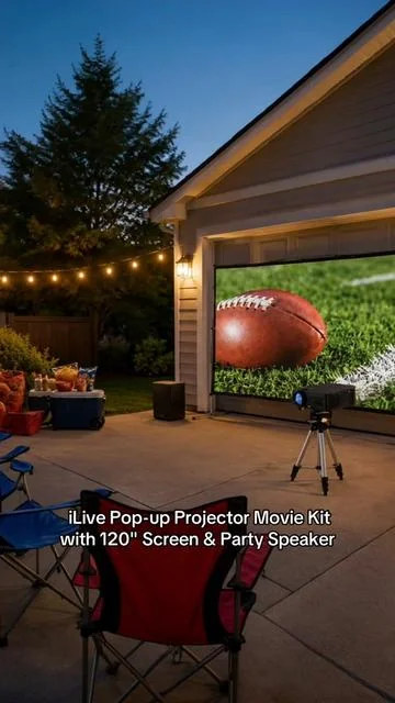 🔥Selling SO fast🔥  iLive Pop-up Projector Movie Kit with 120" Screen & Party Speaker ##DealsForYouDays##SummerWins##TikTokShopCreatorPicks##SummerVibes