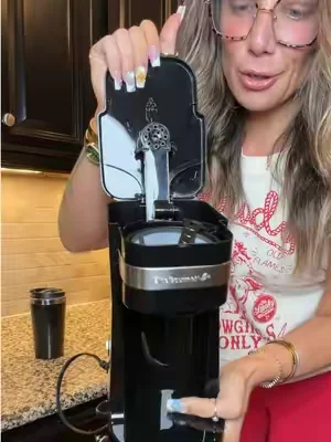 Elite Cuisine Personal Coffee Maker w/ SS Travel Mug @@QVC, Inc ##coffeemaker##coffeemachine##kitchengadget##tiktokshopcreatorpicks