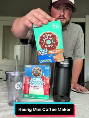 Keurig mini coffee maker with pods! #keurig #coffeemachine #coffee #keurigcoffee #homeessentials 