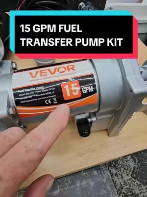 VEVOR 12V 15 GPM FUEL TRANSFER PUMP KIT WITH OUTLET HOSE AND POWER CORD, MANUAL NOZZLE, 1/3 HP PUMP THAT PUMPS GAS, DIESEL OR KEROSENE. #fueltransferpump #transferpump #tiktokshopcreatorpicks #summervibes #dealsforyoudays @VEVOR Store @CreatorCollab_Mabel @Haidee_Collab 