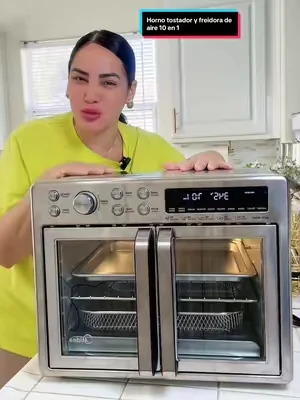 [Innovación para la cocina 2026] Midea Flexify: Horno tostador y freidora de aire 10 en 1 con puertas tipo francés (capacidad de 26,4 cuartos de galón / 25 L). Horno de sobremesa extragrande: cocción un 25 % más rápida y 90 % menos aceite. Diseño elegante con ventilador de convección. El regalo ideal de la temporada.#tiktokshopcreatorpicks #dealsforyoudays #horno #airfryer #cocina 