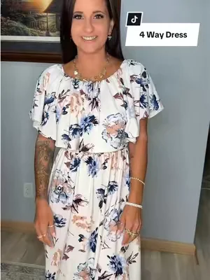 Such a fun dress you can wear multiple ways! 🙌🏼 #weddingguestdress #summerdress #dealsforyoudays #summervibes 