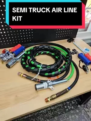VEVOR SEMI TRUCK AIR LINE KIT WITH GLADHANDS, RUBBERS, SPRINGS, HANDLES, 3 IN 1 AIR HOSE & 7 WAY PLUG. #semitruck #semitruckairlinekit #tiktokshopcreatorpicks #summervibes #dealsforyoudays @VEVOR Store @CreatorCollab_Mabel @Haidee_Collab 