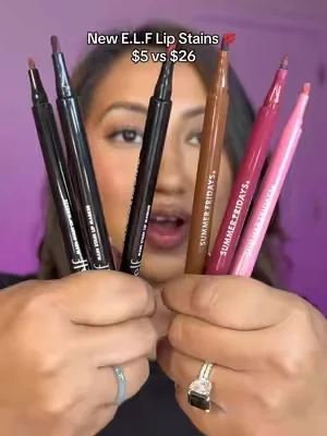 No way! @e.l.f. Cosmetics just launched affordable lip stains #elfcosmetics #elflipstain #lipstain #affordablemakeup #eyeslipsface 
