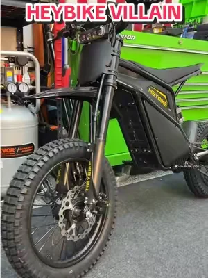 Check out the midnight black HEYBIKE Villain! #emoto #ebike #dirtbike 