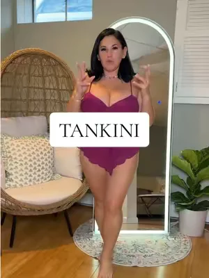 Plus it comes in so many colors!  Tankini #tankini #summerwins #dealsforyoudays #bathingsuit #midsizefashion 