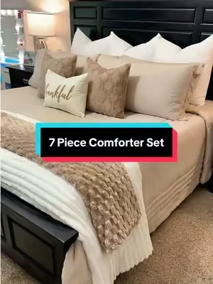 This comforter is absolutely massive! #comforter #comforterset #bedding #beddingset #neutralhome 