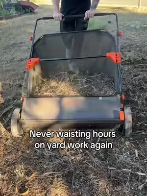 This has made picking up the yard so much easier and convenient #yardworkhack #yardwork #leafpickup 