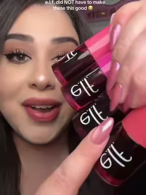 These are the kind of tints you buy in multiple shades.. they’re SO amazing ✨ #elfcosmetics #makeuptok #liptint #lipstain #beautyfinds 