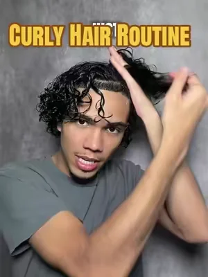 Curly Hair Routine with Leave-in & Curl Gel duo by @BASED 