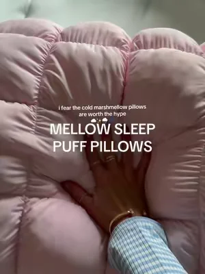 I got the king size… SO COMFYY & cold to the touch 🌧️❄️😴  #mellowsleep #puffpillows #mellow #coolingpillows @Mellow Sleep 
