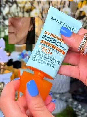 【NEW】[Mistine Official] SPF50+ Mineral Face Sunscreen Lotion | Lightweight, Non-greasy | Natural Finish | Non-irritating | No Pilling | Dermatologist Tested | Gentle Formula | Sensitive & Acne-Prone Skin Friendly | Daily Use | Hydrating #SummerWins #dealsforyoudays 