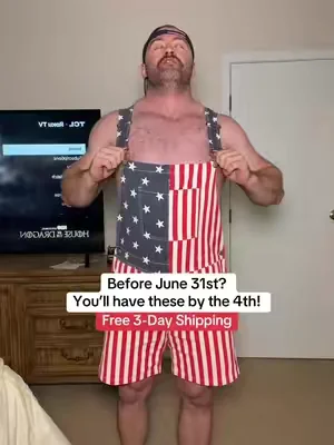 Don’t hesitate to grab these American flag overalls it’s not too late! #usa #overalls #fourthofjuly #4thofjuly 