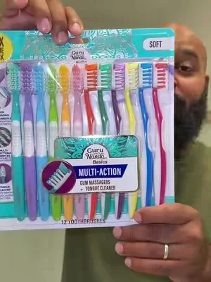 Replying to @lively.viv These Toothbrush are awesome and great for deep cleaning and being able to remove stuff from your gum lines plus it’s a gum massager! @GuruNanda LLC @Puneet Nanda bridge the gap #GuruNanda #DealsForYouDays #oralhealth #dentalhealth #teethcleaning 
