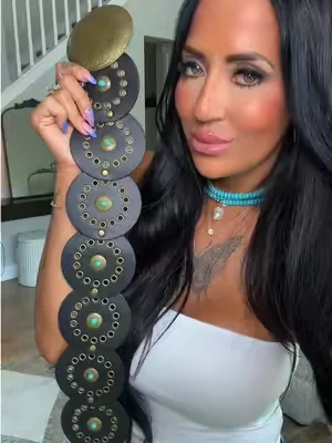 This turquoise concho belt is the finishing touch every western outfit needs. #TurquoiseConchoBelt #WesternStyle #CowgirlFashion #BoutiqueFinds #DealsForYouDays 