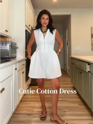 Reasons I love this one:  Cotton, comfy, can wear regular bra, smocked, pockets. It’s perffff! 