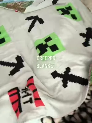“You have too many blankets” said no one ever #creeper #blanket #gaminglife #giftsforkids #dealsforyoudays 