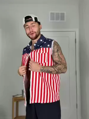 USA Denim Vest #4thofjuly #4thofjuly #4thofjulyoutfit #mensfashion #mensclothing 