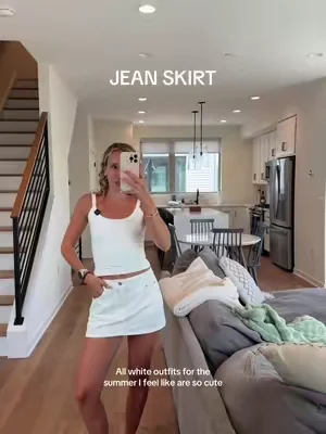 #tiktokshop #tiktokshopfinds #jeanskirt #jeanskirtoutfit #summeroutfit 