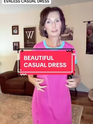 And I just noticed that I had spilled water on me but it’s not the dress’s fault. This will become your favorite casual dress. Great for any occasion. #dress #womensfashion #fashion #dealsforyoudays #casualoutfits 