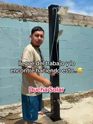 No podia creer que esta ducha era solar con calientamiento 😅 #shower #outdoorshower #Solarheated #heatedshower #dealsforyoudays 