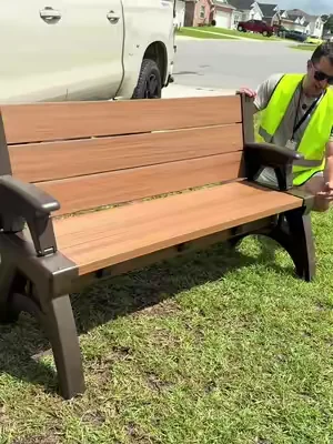 This was the perfect patio furniture for our deck #convertabench #patiotable #patiofurniture #bench #dealsforyoudays 