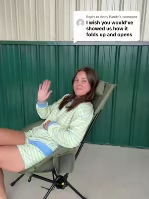 Replying to @Andy Pandy here is how you set it up and take it down!! A few extra steps than a regular camping chair but still easy and I think well worth it!! #rockingcampingchair #campingchair #summermusthaves #rockingchair #dealsforyoudays 