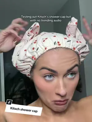 As a girly who washes her hair once a week… 👀 @Kitsch #kitsch #showercap 