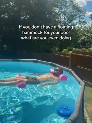 Big CHILLEN all summer #fyp #pool #poolfloat 