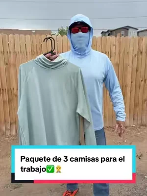 Paquetes de 3 Sudaderas con Capucha Atléticas de Secado Rápido para Hombre con Mascarilla, Protección Solar, Manga Larga #sunprotectionshirt #workwearmen #outdoorhoodie #summerwins #dealsforyoudays 