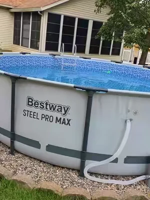 Bestway Steel Pro MAX 10'x30" Round Above Ground Outdoor Swimming Pool with Pump #dealsforyoudays 