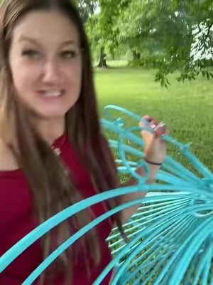This garden butterfly 🦋 chair are you seeing this 🥹🤗🩵🩵🩵 #GardenDecor #ButterflyChair #OutdoorLiving #GardenInspiration #DealsForYouDays 🦋 @HLR Furniture US 