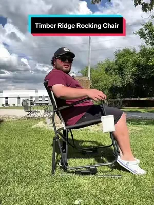 Perfect chair for ball games and summer! #rockingchair #portablechair #campingchair #summeressentials #lawnchair 