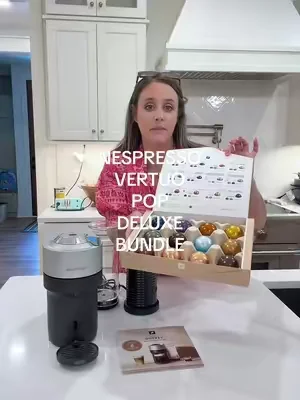 The amazinggggg Nespresso Vertuo Pop Deluxe with the frother AND 62 pods!!!! Such a good deal especially if you love specialty drinks & lattes at home!! 🤌🏼✨☕️ #nespresso #nespressopods #nespressocoffee #dealsforyoudays #QVSuperBrandDay @QVC, Inc 