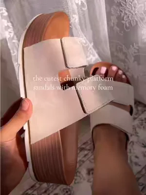 i love platform sandals and these ones are so cute and comfortable 🌟☁️ #summersandals #womensshoes #projectcloud #dealsforyoudays #tiktokshopcreatorpicks 