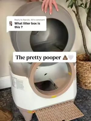 Replying to @Naruto. Ah  Great automatic litter box if you’re looking for one! No more scooping poop. #litterbox #automaticlitterbox #catmom #catproducts #dealsforyoudays 